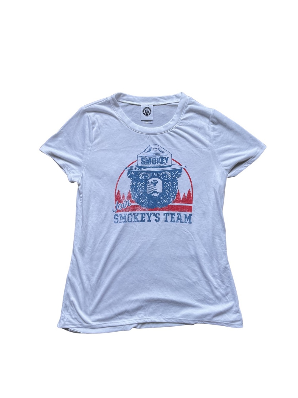 Smokey Bear 'Smokey's Team' Short Sleeve Graphic Tee - White